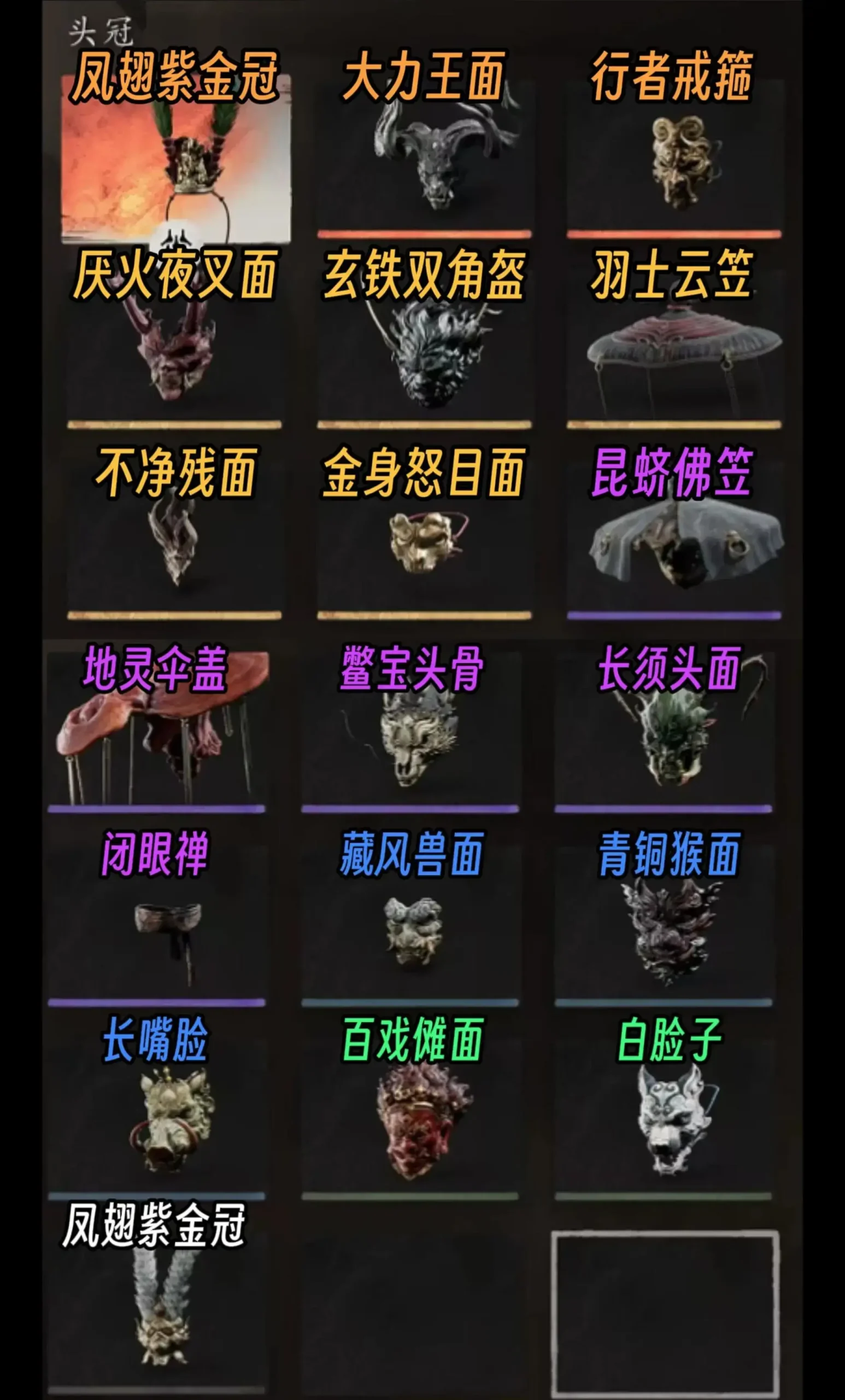 黑神话悟空头冠(20+1件)获取攻略 - 第1张图片 | 游戏果 黑神话悟空头冠(20+1件)获取攻略 - 第1张图片